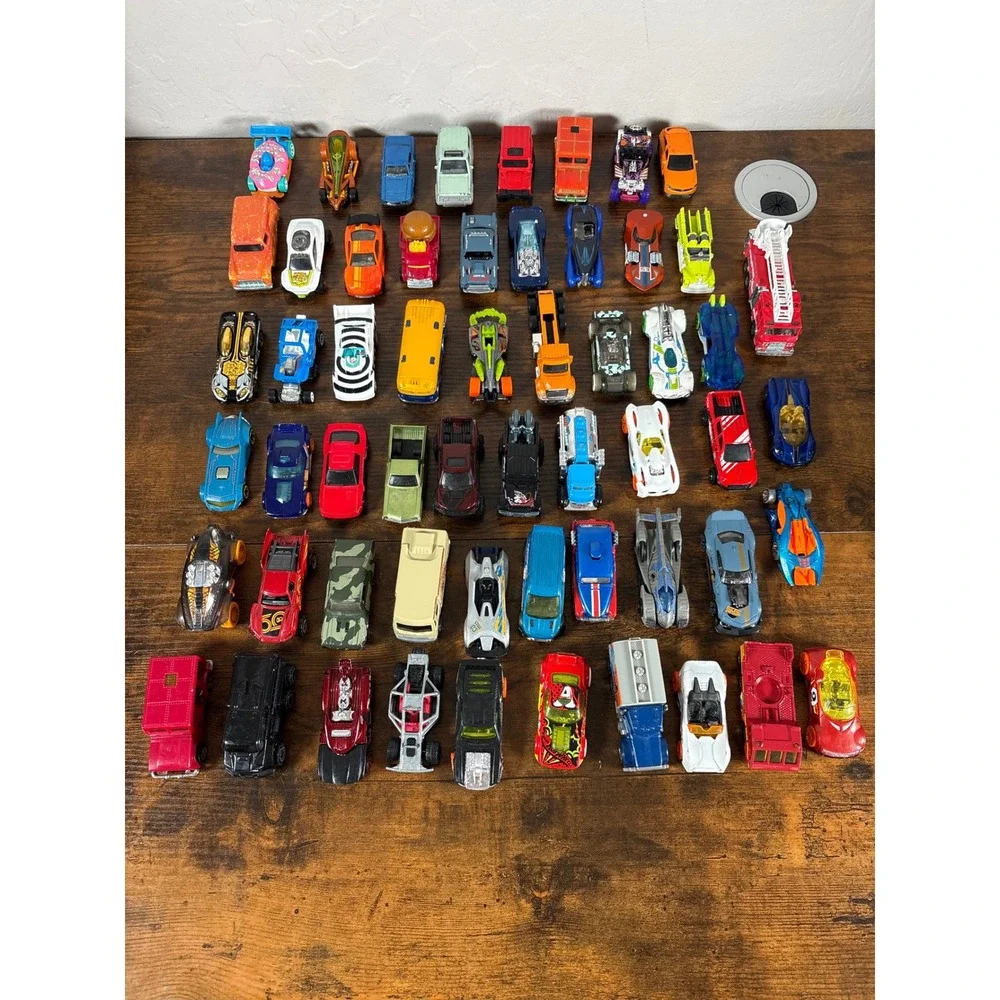 Hot Wheels Matchbox Diecast Toy Car Lot 57 Piece Bulk Mixed Vehicle Collection